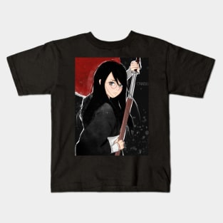 Samurai anime girl Kids T-Shirt